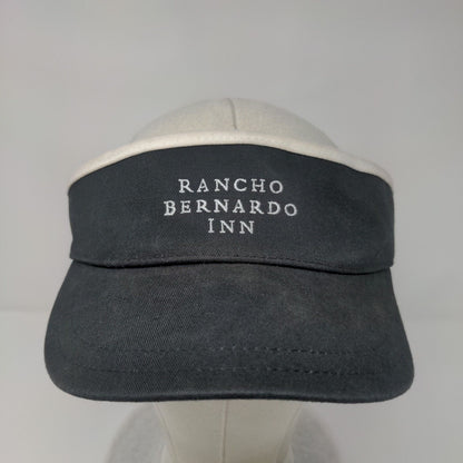 Rancho Bernardo Inn Slideback Sun Visor Hat Black OS Adjustable Pukka Cotton