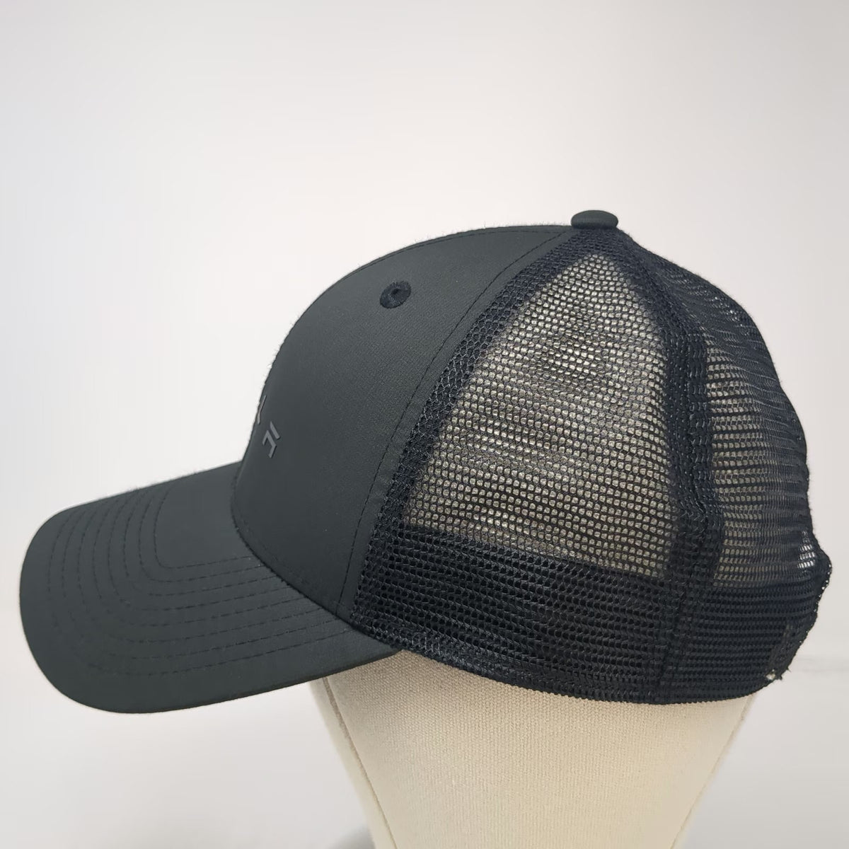 Tesla Trucker Hat Black One Size Mesh Back Snapback Deep Space Logo Hat