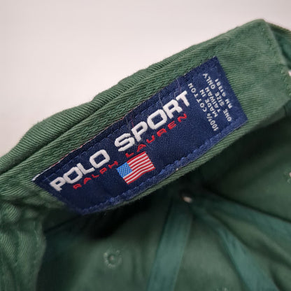 Ralph Lauren Polo Sport Baseball Cap Green One Size Varsity P Strapback Hat