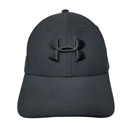 Under Armour Fitted Hat Black L/XL Classic Fit Blitzing Embroidered 6 Panel
