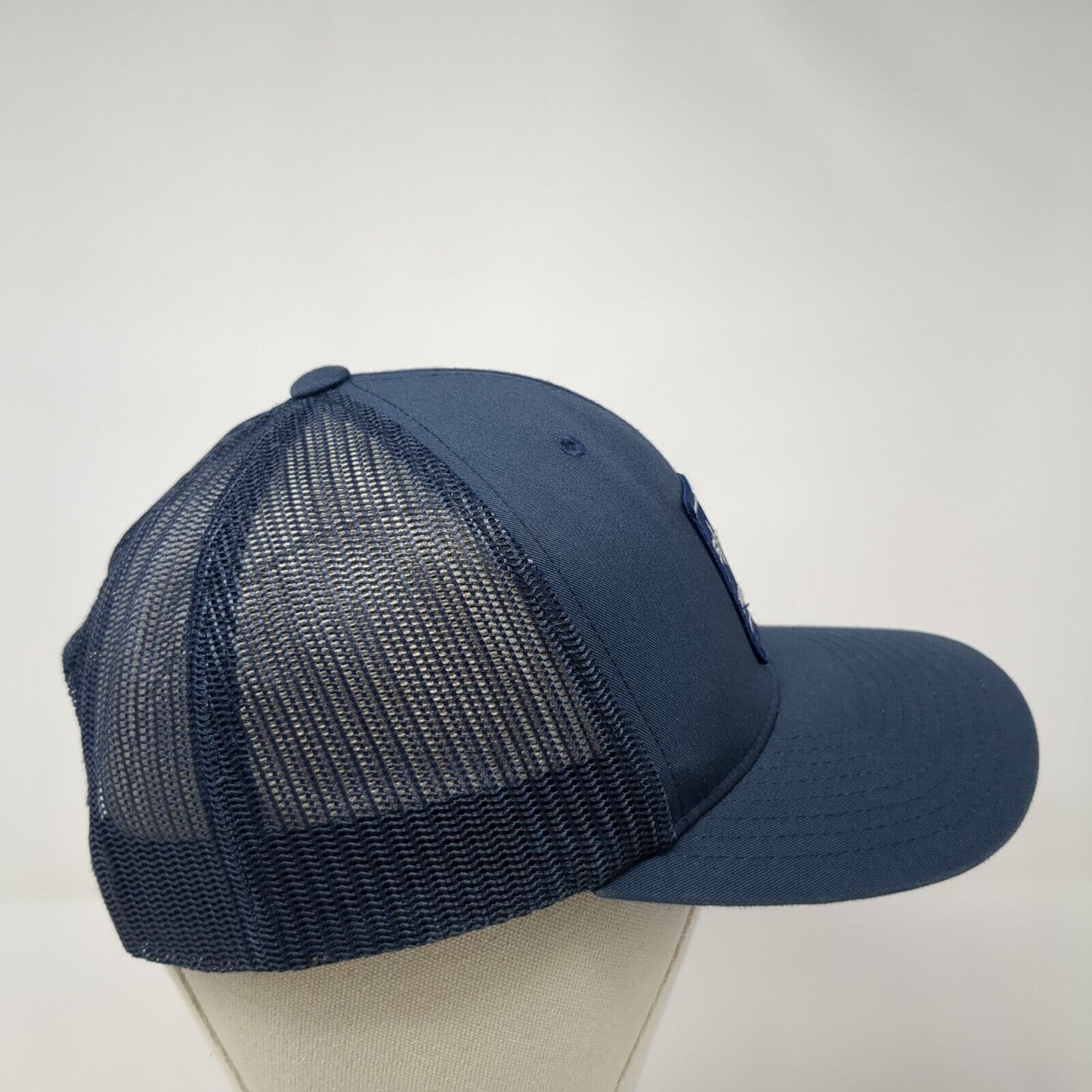 Five Pound Apparel Patch Snapback Trucker Hat Blue One Size Mesh Back