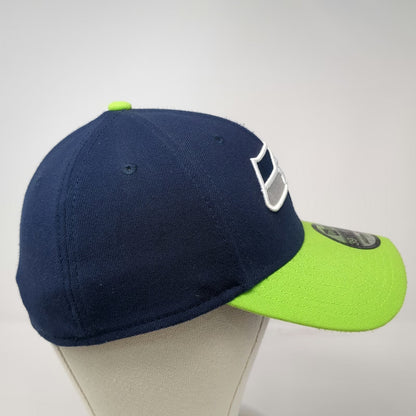 New Era NFL Seattle Seahawks Hat Blue Green L Cap 39THIRTY Stretch Fit Team Logo