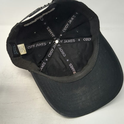 Cody James Snapback Hat Black One Size Patriotic Longhorn Bull Skull Stars