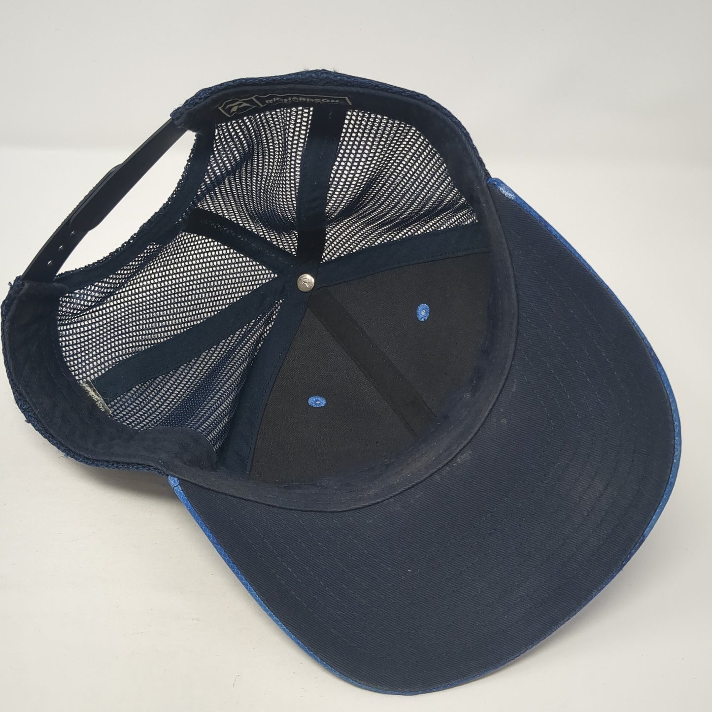 Realtree Snapback Trucker Hat Blue One Size Mesh Back Outdoor Richardson