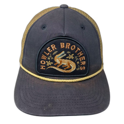 Howler Brothers Blue Gold Trucker Hat One Size Embroidered Patch Snapback