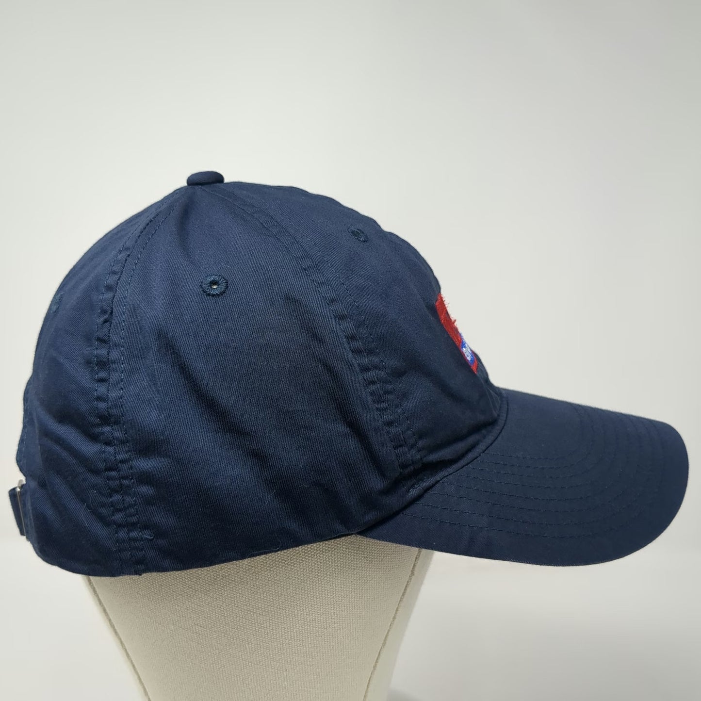 Nike Baseball Cap Blue Red White One Size Dri-FIT Bradley Caldwell BCI Logo Hat