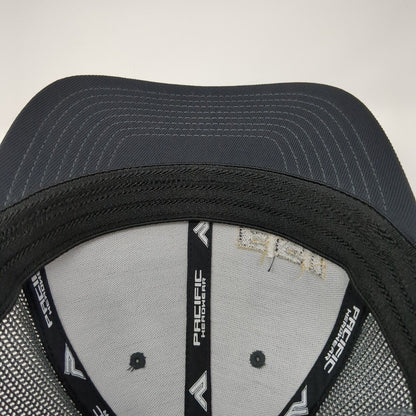 ESI Fitted Mesh Back Trucker Hat Gray 6 7/8-7 3/8 Pacific Headwear
