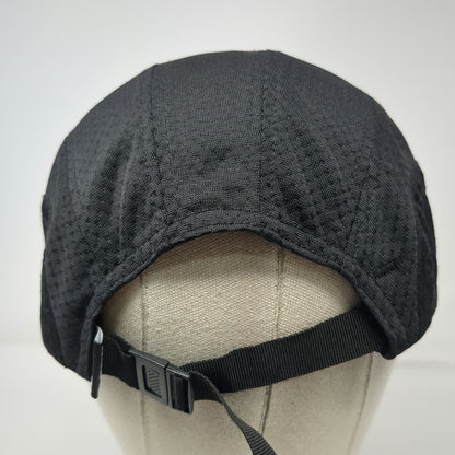Nike Baseball Cap Black 5 Panel Mesh Breathable Strapback Swoosh Hat Vintage
