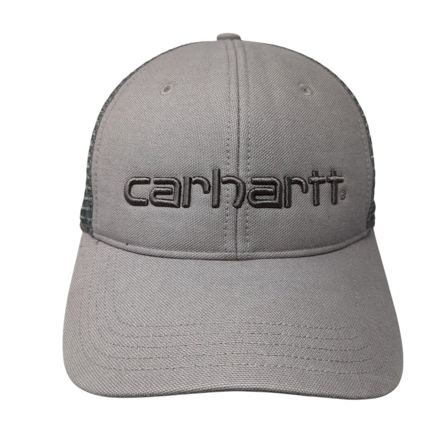 Carhartt Snapback Mesh Back Trucker Hat Gray One Size Solid Adjustable