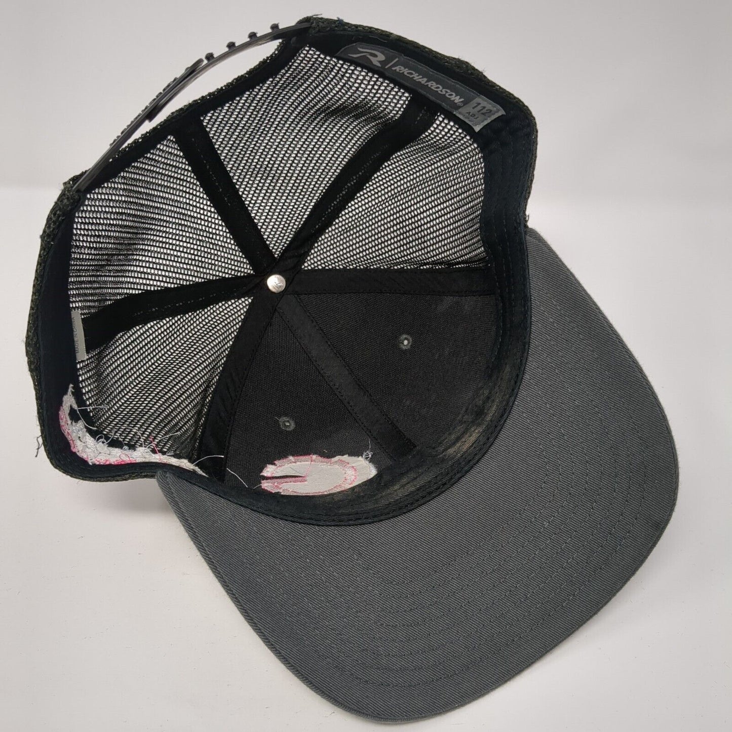 Grizzly Motorsports Snapback Mesh Back Trucker Hat Gray One Size 6 Panel