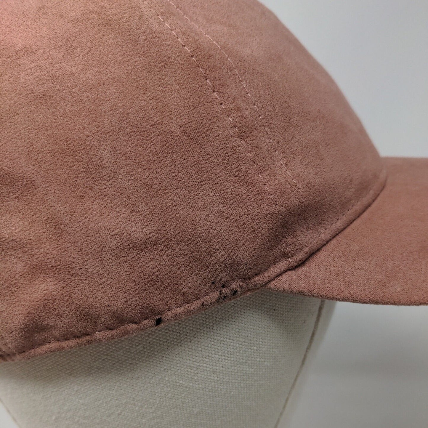 H&M Fitted Hat Pink L/58 Suede Solid Blank Lined Outdoor 6 Panel