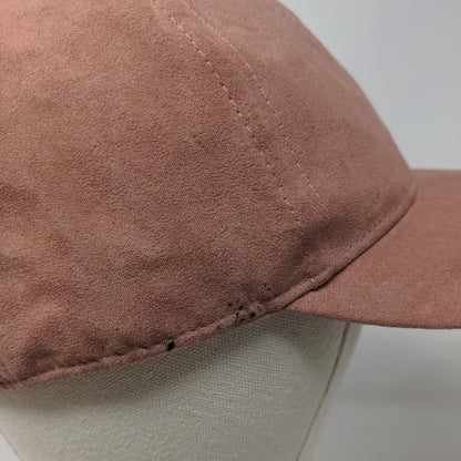 H&M Fitted Hat Pink L/58 Suede Solid Blank Lined Outdoor 6 Panel