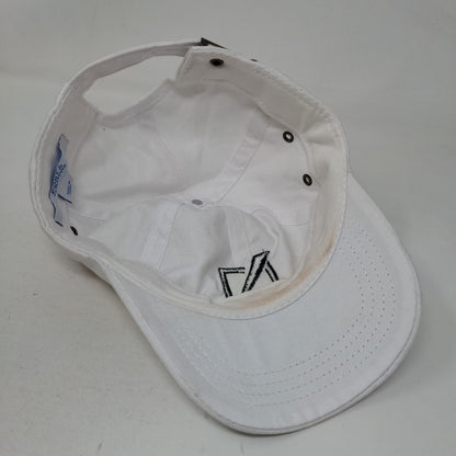 Port & Company Slideback Hat White One Size Embroidered Logo Vent Holes