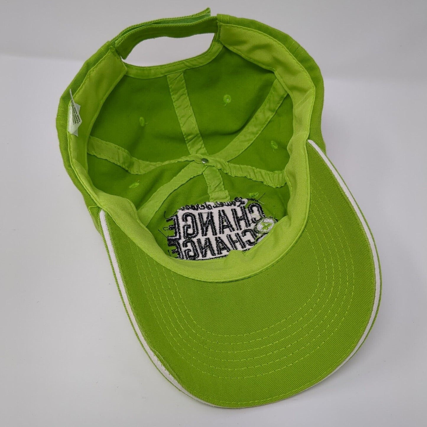 Lowell School Spare Change Drive Strapback Hat Green OSFA Embroidered