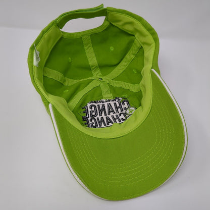 Lowell School Spare Change Drive Strapback Hat Green OSFA Embroidered