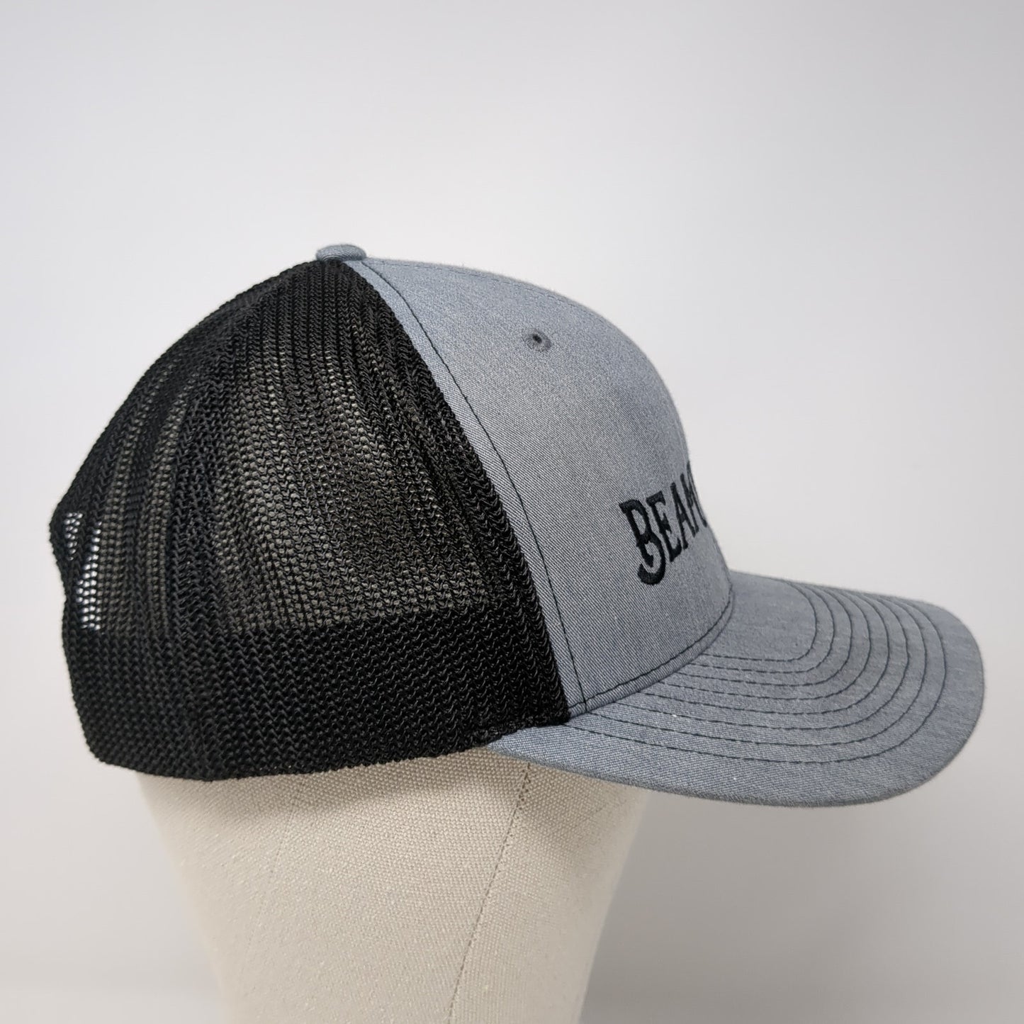 Beamworks Snapback Mesh Back Trucker Hat Gray One Size Adjustable