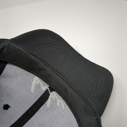 Babe Strapback Hat Black One Size Adjustable Embroidered Vented Holes 6 Panel
