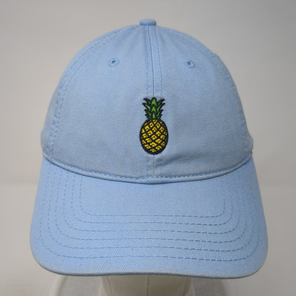 Pineapple Strapback Hat Blue One Size Embroidered Adjustable Outdoor