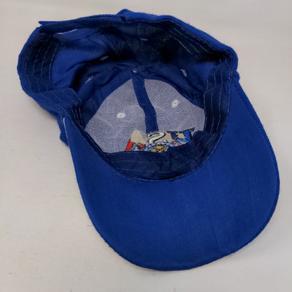 USA Strapback Hat Blue One Size Adjustable Embroidered Vent Holes