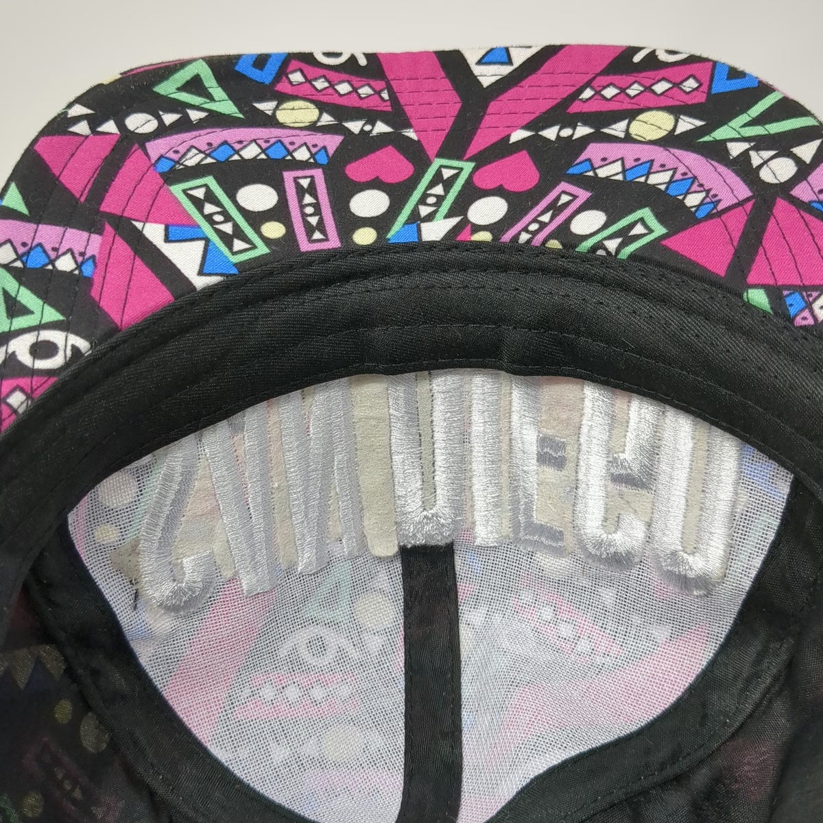 New Genesis San Diego Snapback Pink White One Size Hat 3D Embroidery Geometric