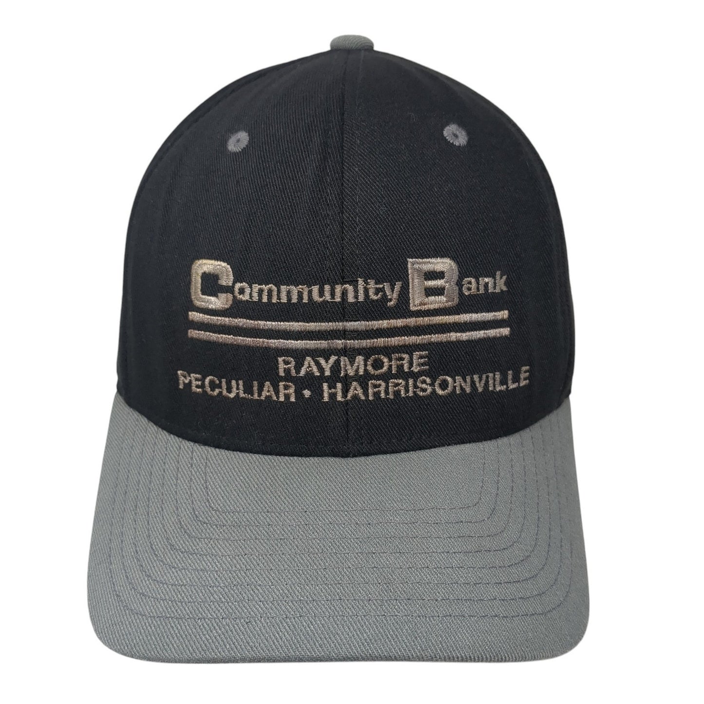 Community Bank Raymore Strapback Hat Black One Size Adjustable Yupoong
