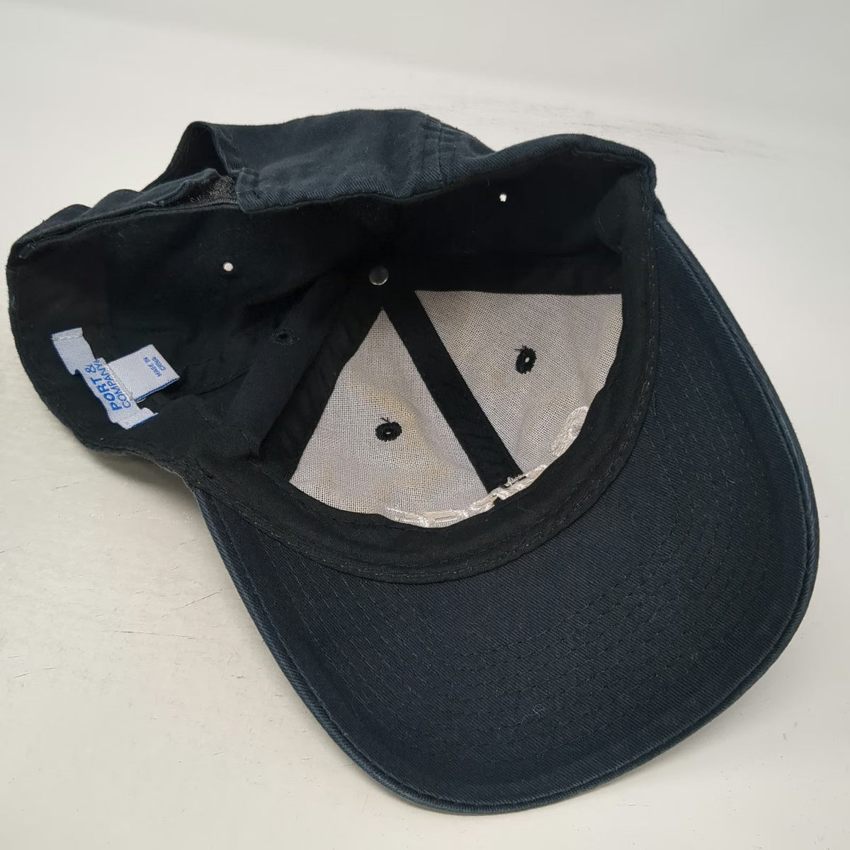 Port & Company Baseball Cap Black One Size Strapback Cotton Embroidered Gree Hat