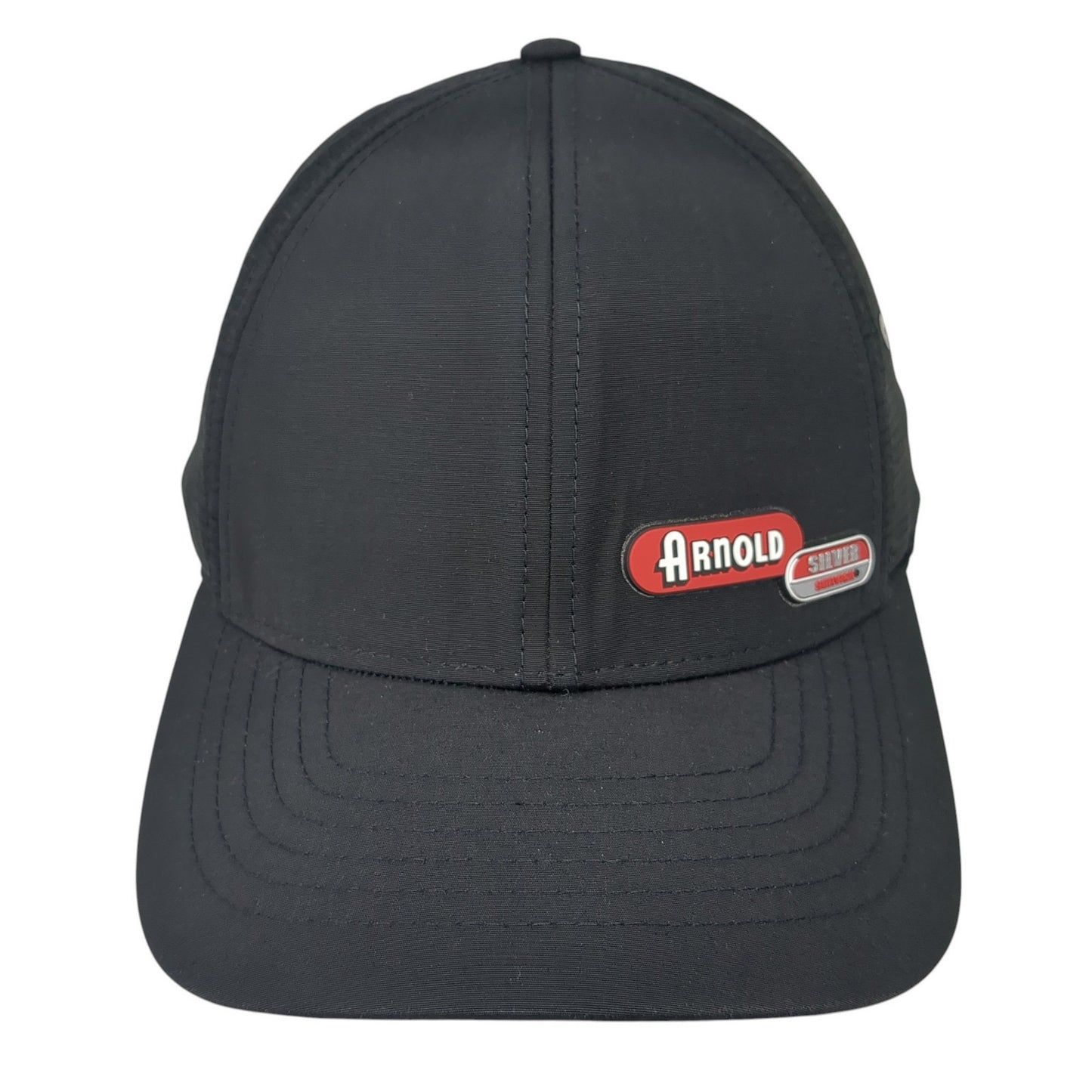 Arnold Silver Fitted Hat Black XL Solid Vent Holes Richardson Outdoor