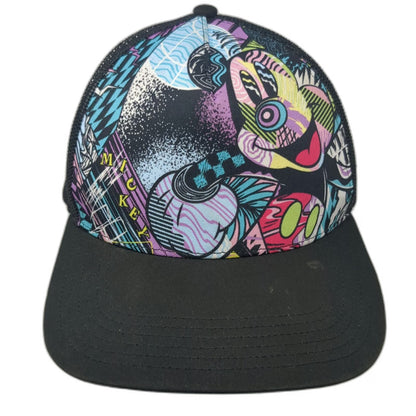 Neff Trucker Hat Black One Size Mickey Mouse Disney Graphic Mesh Snapback Brim