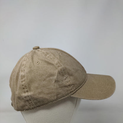TSSGBL Slideback Hat Tan OSFM Adjustable Vented Holes 6 Panel Blank Cotton