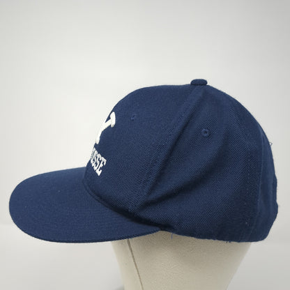 Lacrosse Snapback Hat Blue One Size Adjustable Embroidered Outdoor Cap