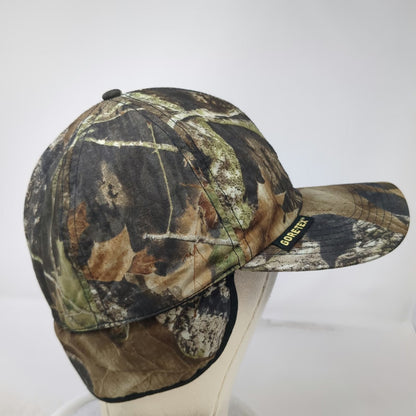 Cabela's Trapper Cap Brown M Gore-Tex Thinsulate Ear Flaps Camo Hat Vintage
