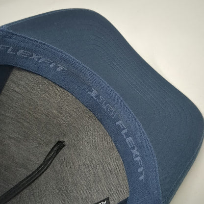 TravisMathew Trucker Hat Blue One Size Snapback Mesh Flexfit 110 Stripe Logo