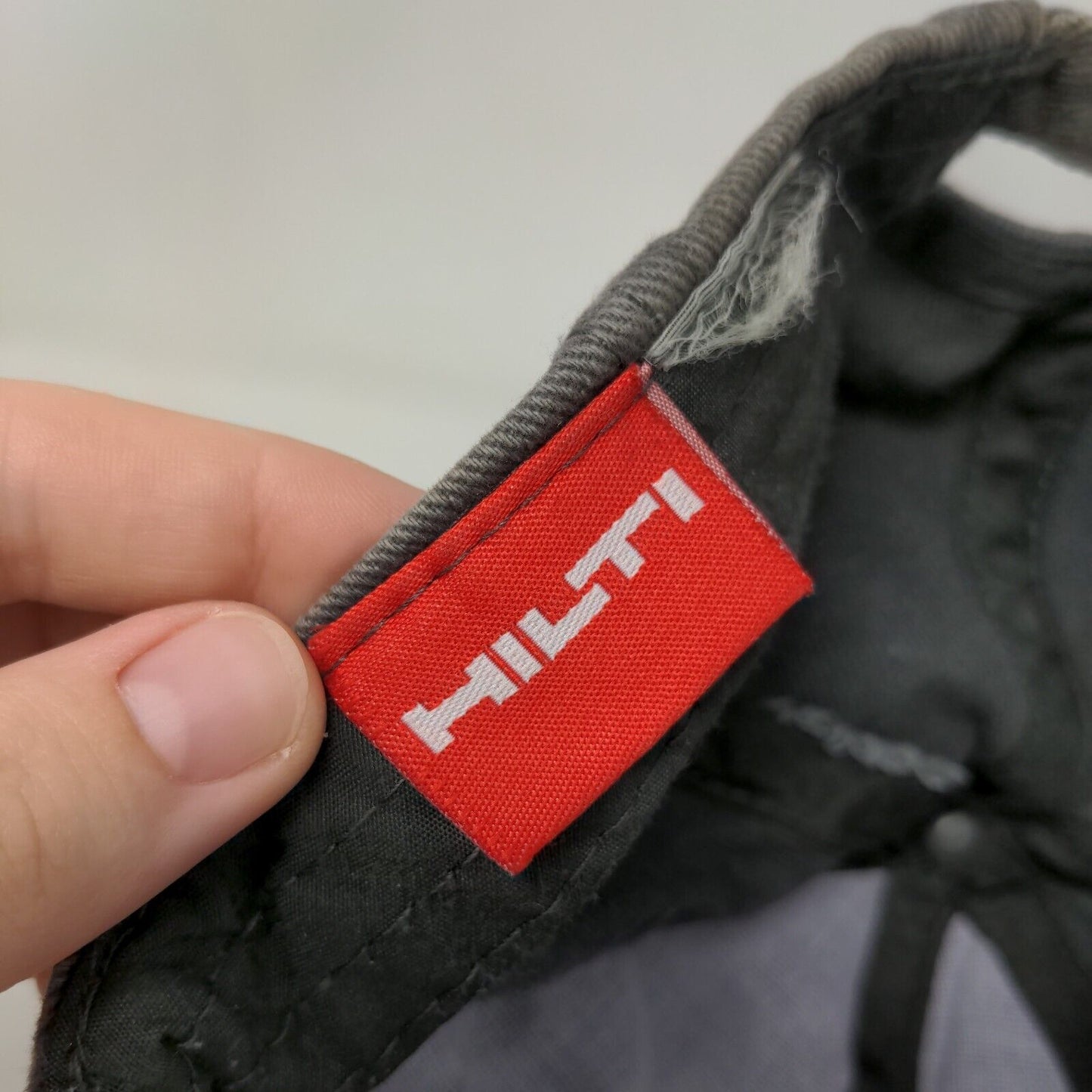 Hilti Slideback Hat Gray One Size Adjustable Solid 6 Panel Blank