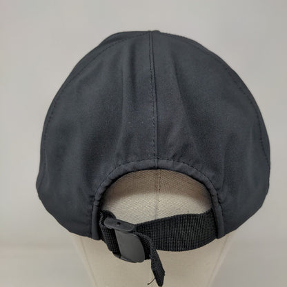 Unbranded Strapback Hat Black One Size Adjustable 6 Panel Blank Polyester