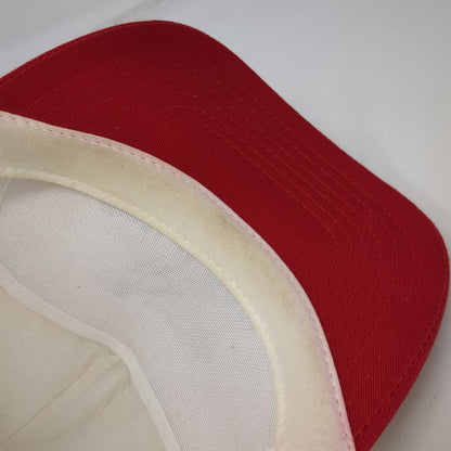 Cameo 5 Panel White Red Mount St. Helens Helicopter Mountain Hat Vintage