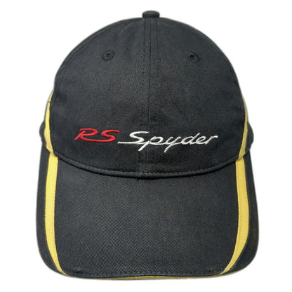 Porsche RS Spyder Baseball Cap Black One Size Slideback Logo Hat Yellow Red Trim