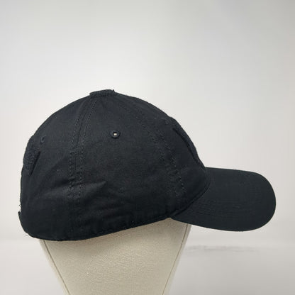 Ranger Joe's Black One Size Baseball Cap Tactical Patch Slideback Hat Cotton
