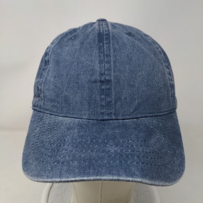 Unbranded Strapback Hat Blue OSFM Adjustable Solid 6 Panel Blank