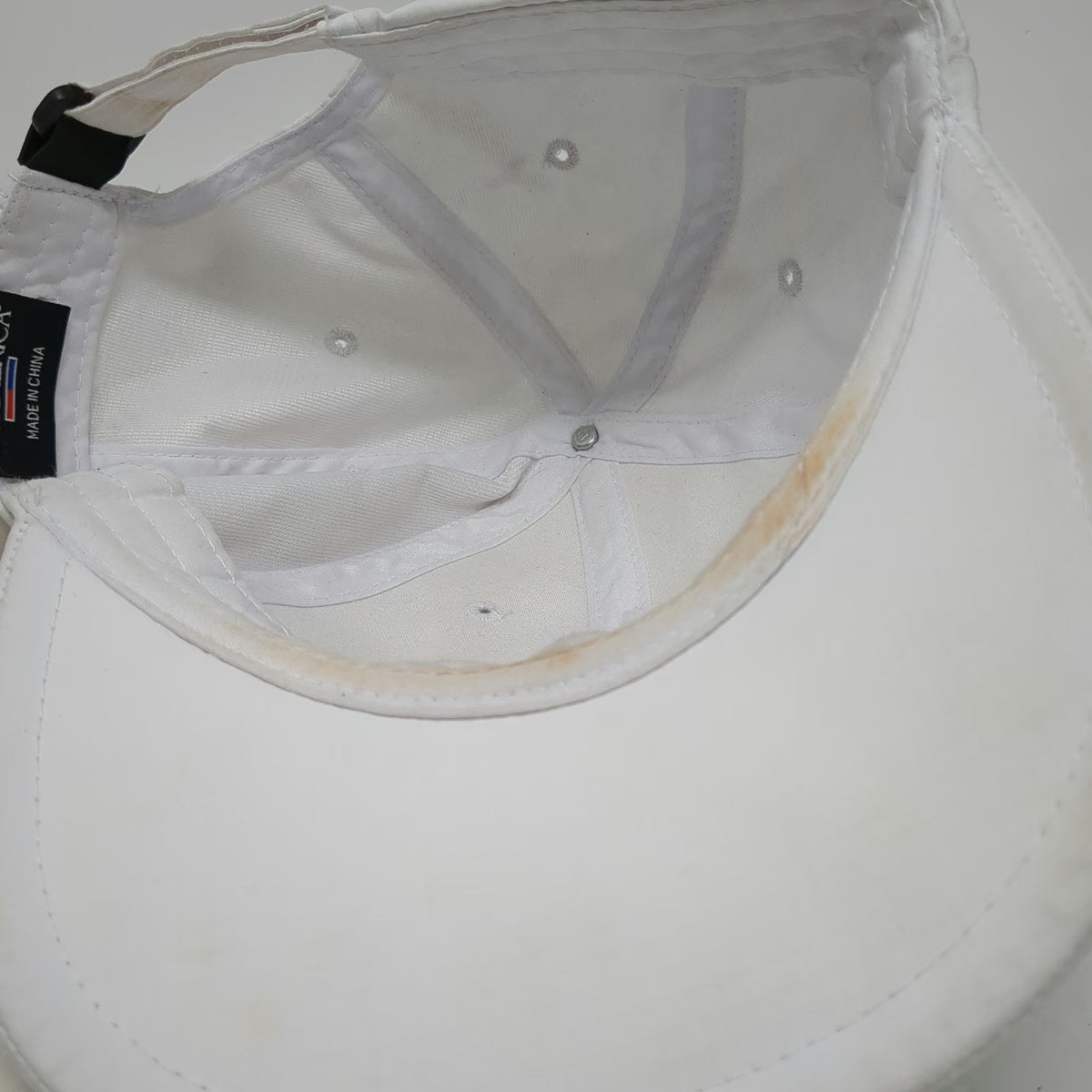 Cap America Baseball Cap White One Size Charter Oak State College Polyester Hat