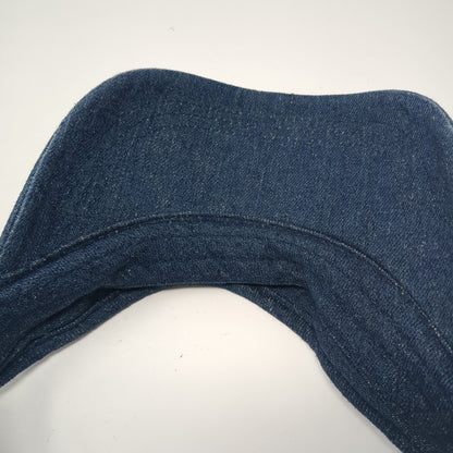 Unbranded Strapback Visor Hat Blue Denim One Size Adjustable Blank