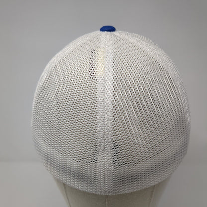 Idaho VRC Fitted Mesh Back Trucker Hat Blue L/XL Flexfit Port Authority