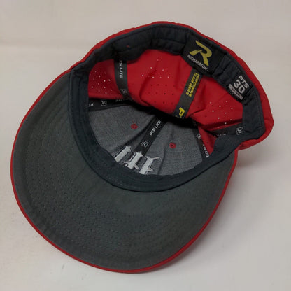 Richardson Men's Fitted Hat Red PST 30 Size XS_S Embroidered W Logo