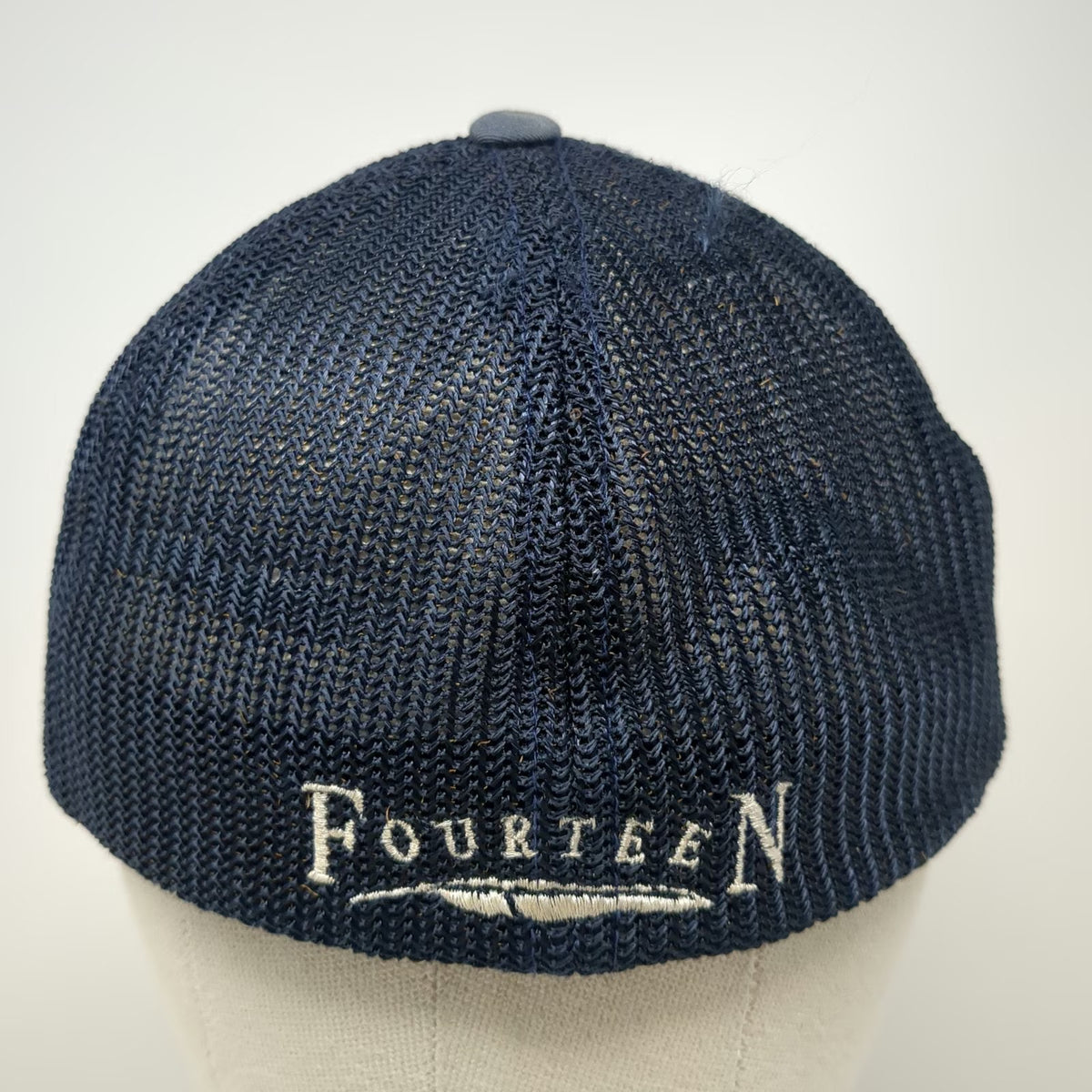 TravisMathew Baseball Cap Blue One Size Mesh Flexfit Fourteen Golf Feather Hat