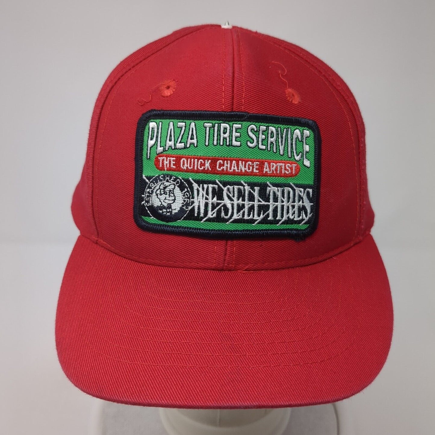 Plaza Tire Service Patch Snapback Hat Red One Size Adjustable Mohr's
