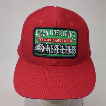 Plaza Tire Service Patch Snapback Hat Red One Size Adjustable Mohr's