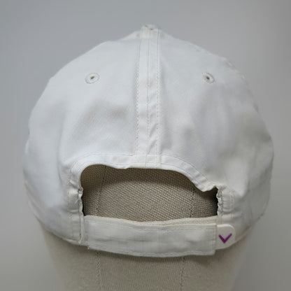 Callaway Baseball Cap White One Size Purple Logo Performance Strapback Golf Hat