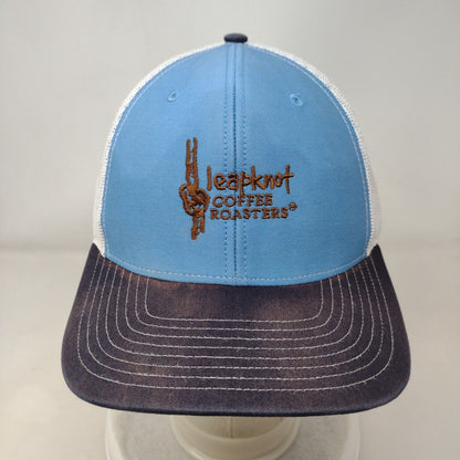 Leapknot Coffee Roasters Snapback Trucker Hat Blue One Size Mesh Back