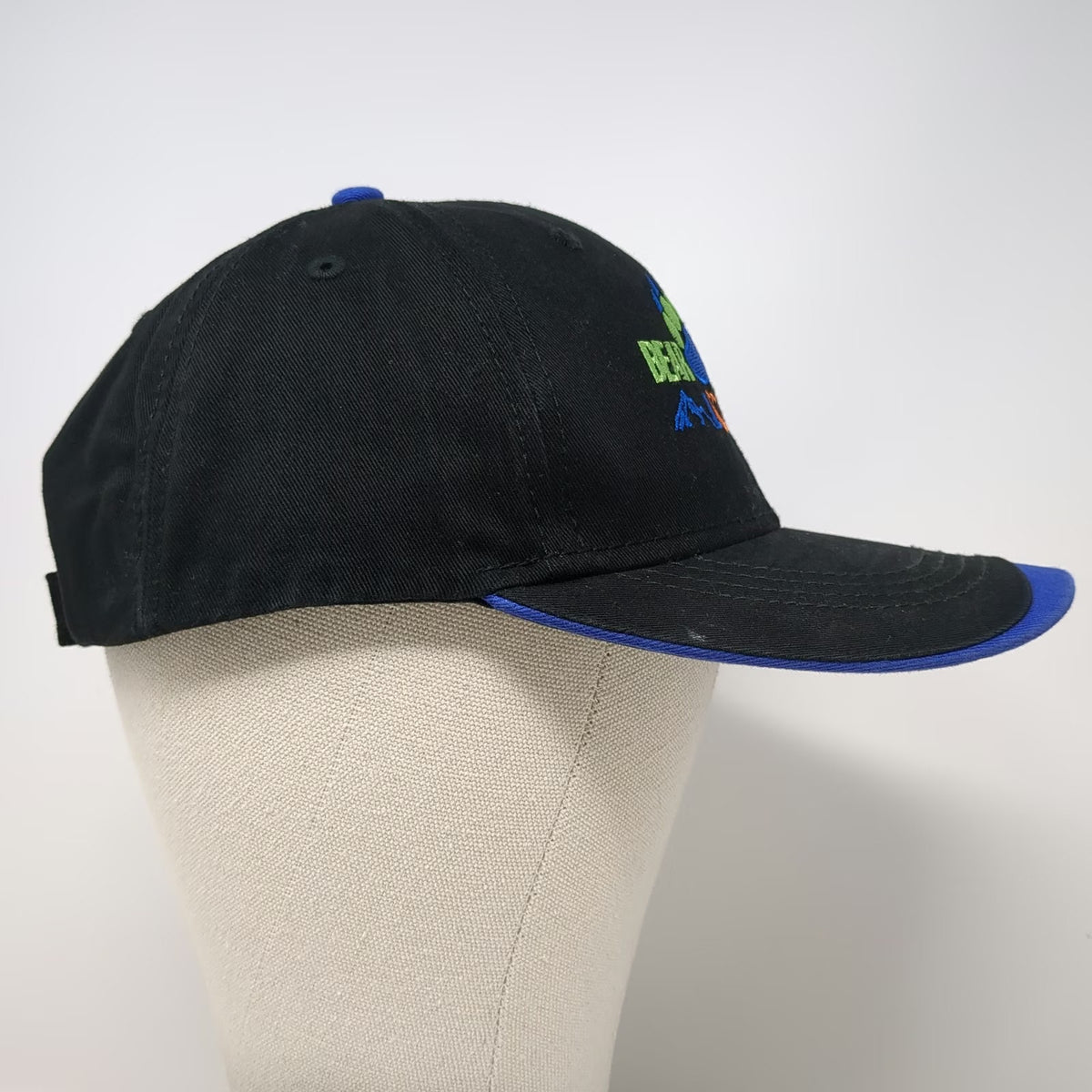 Paramount Baseball Cap Black Blue One Size Bear Trail Lodge Hat Paw Mountain