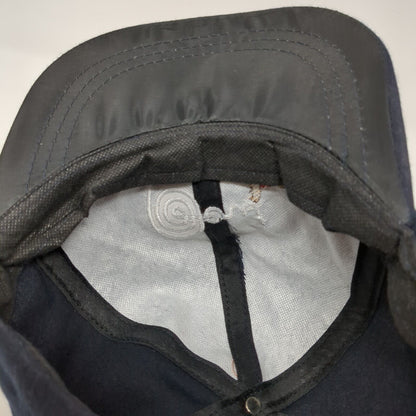 Peru Strapback Hat Blue One Size Adjustable Solid Embroidered 6 Panel