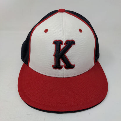 K Initial Fitted Hat Multicolor Size 6 7/8 Embroidered Colorblock Richardson